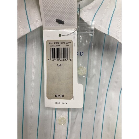 IZOD Golf Top Women Size Small S White Blue Stripe SwingFlex Stretch New B80 - Picture 6 of 8